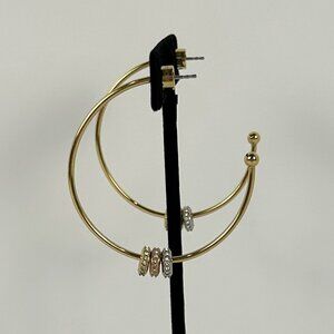 Michael Kors Gold Hoops with Gold and Silver Accents NWOT